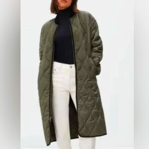 Everlane The ReNew Long Liner in Kalamata Green